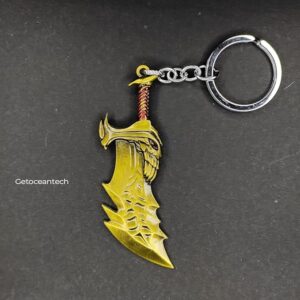 Golden Dragon Sword Keychain | Premium Metal Sword Keyring for Car, Bike, and Home | Unique Fantasy Design Collectible Keychain | Durable & Stylish Gift for Gamers and Fans