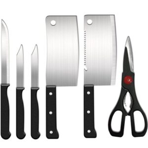 8-Piece Stainless Steel Knife Set - Sharp, Durable Kitchen Knives for Slicing, Chopping, and Dicing | Ergonomic Handles and Rust-Resistant Blades"